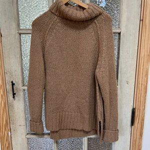 Kaisely Taupe or Tan Turtle Neck Sweater Large
